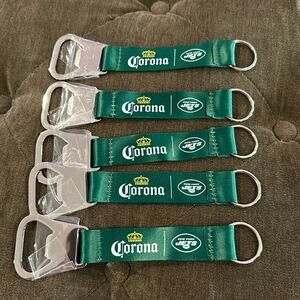 Jets Corona bottle opener keychains NWT